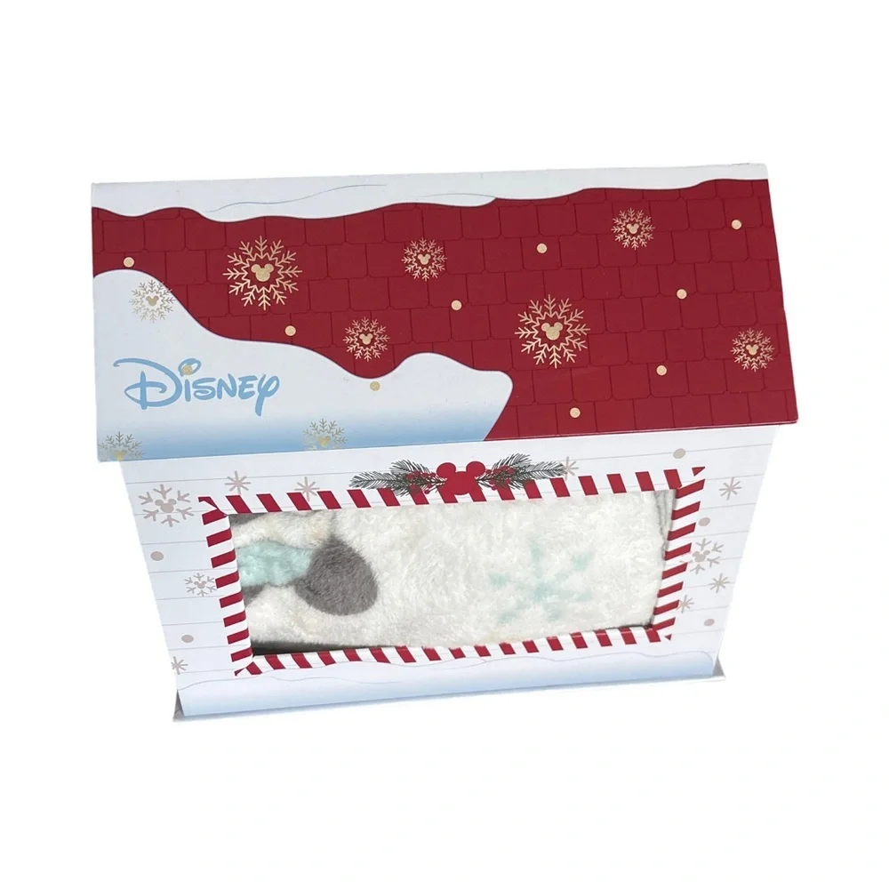 NWT Disney Minnie Mickey Mouse Plush Christmas Holiday Plush Throw Blanket 46x60